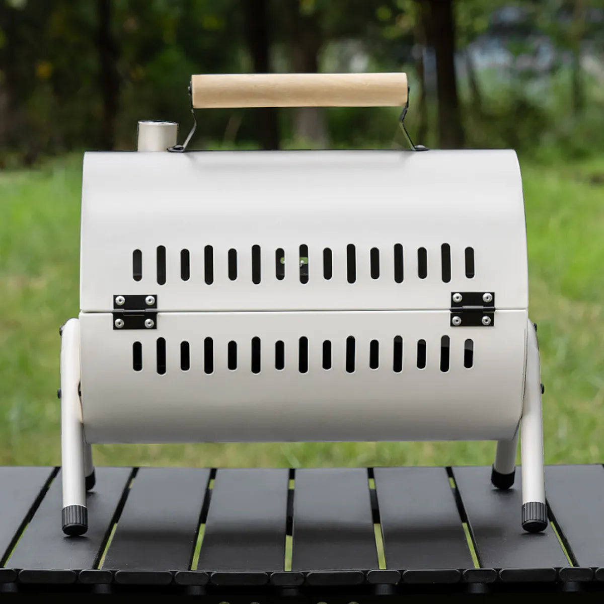 Portable Charcoal BBQ Drum Grill - Dual Side