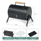 Portable Charcoal BBQ Drum Grill - Dual Side