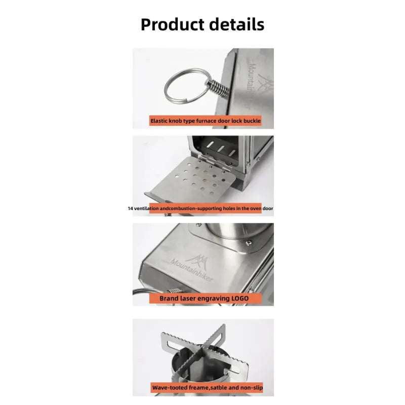 Small Portable Tent Wood Stove for Camping 1.8kg
