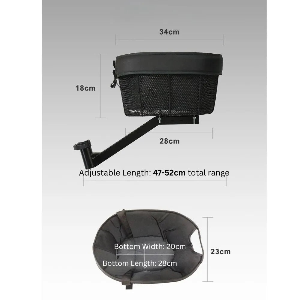 Stable Center Mounted Puppy Bike Carrier For Most Bicycles