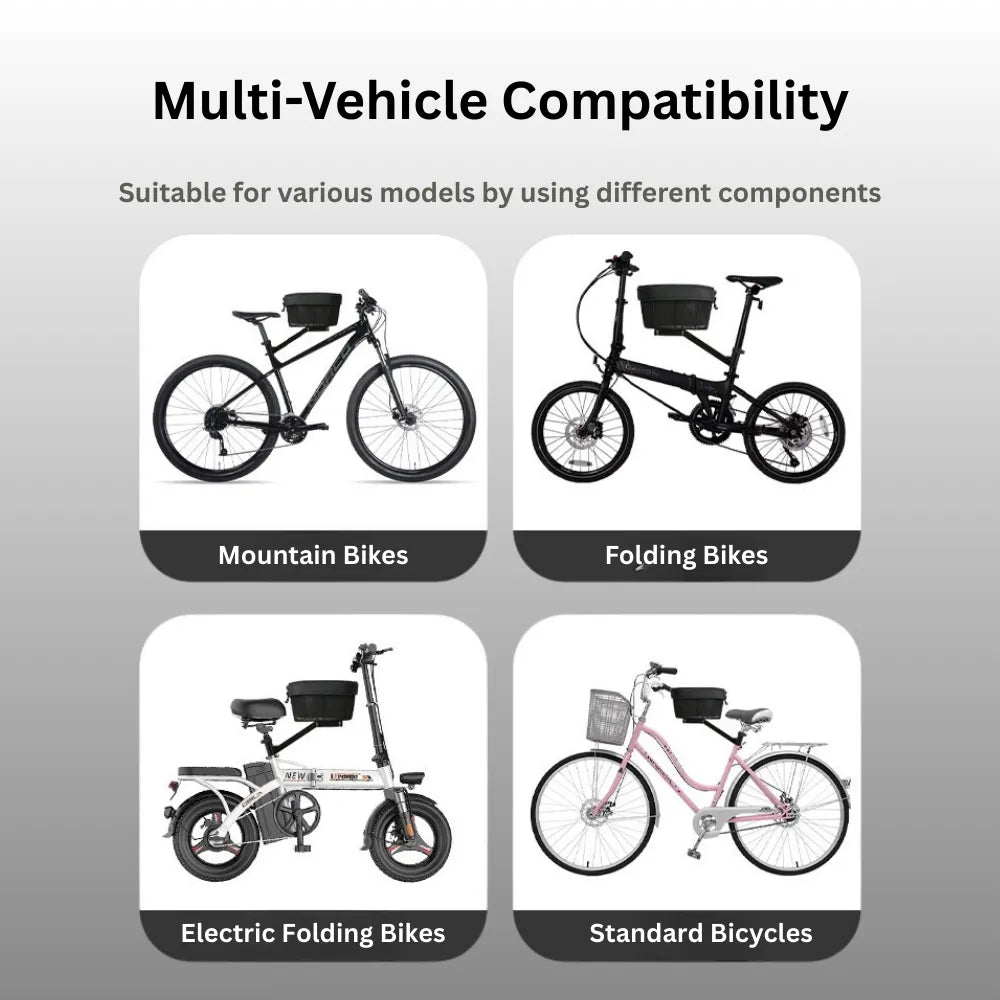 Stable Center Mounted Puppy Bike Carrier For Most Bicycles