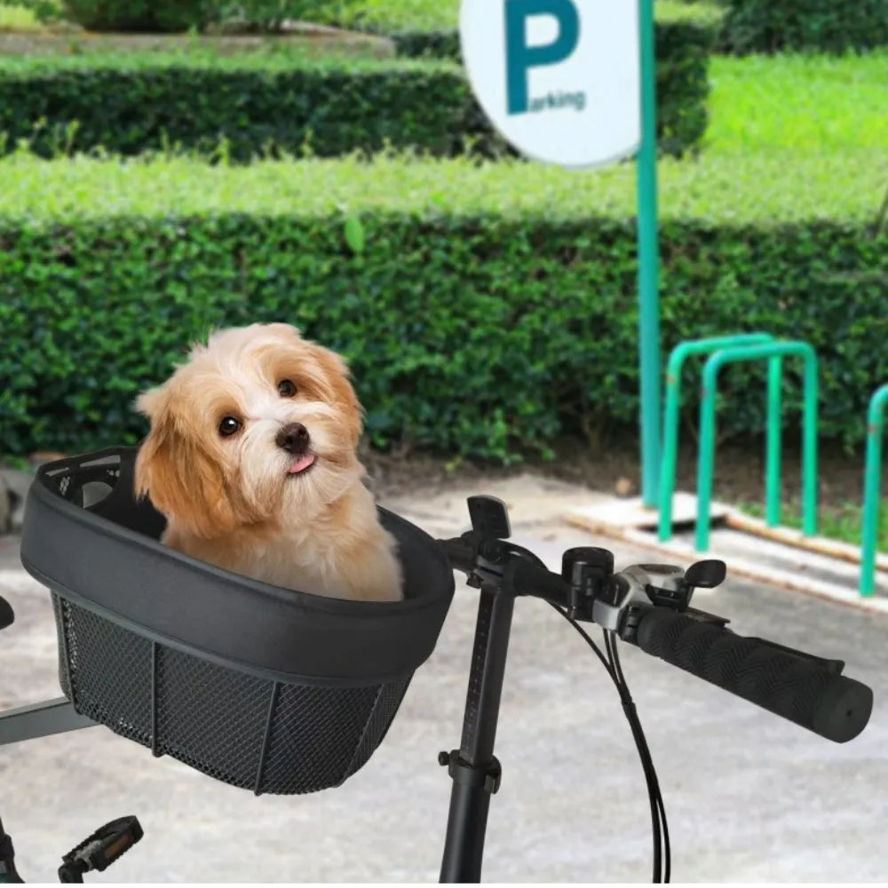 Stable Center Mounted Puppy Bike Carrier For Most Bicycles