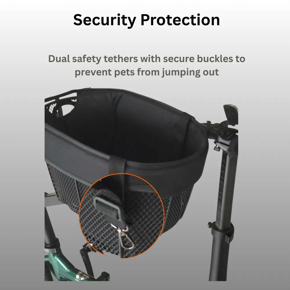 Stable Center Mounted Puppy Bike Carrier For Most Bicycles