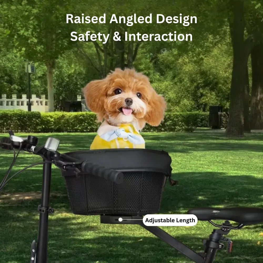 Stable Center Mounted Puppy Bike Carrier For Most Bicycles