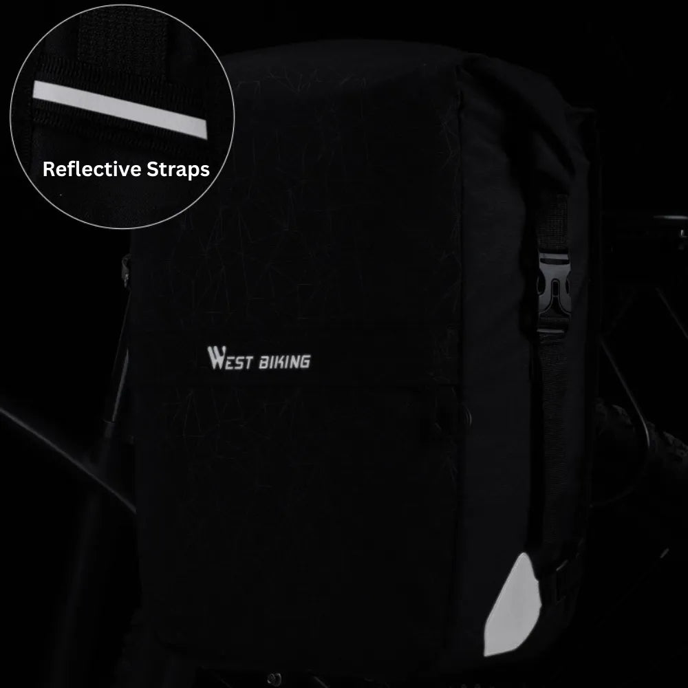 2-in-1 Waterproof Convertible Bike Pannier Backpack