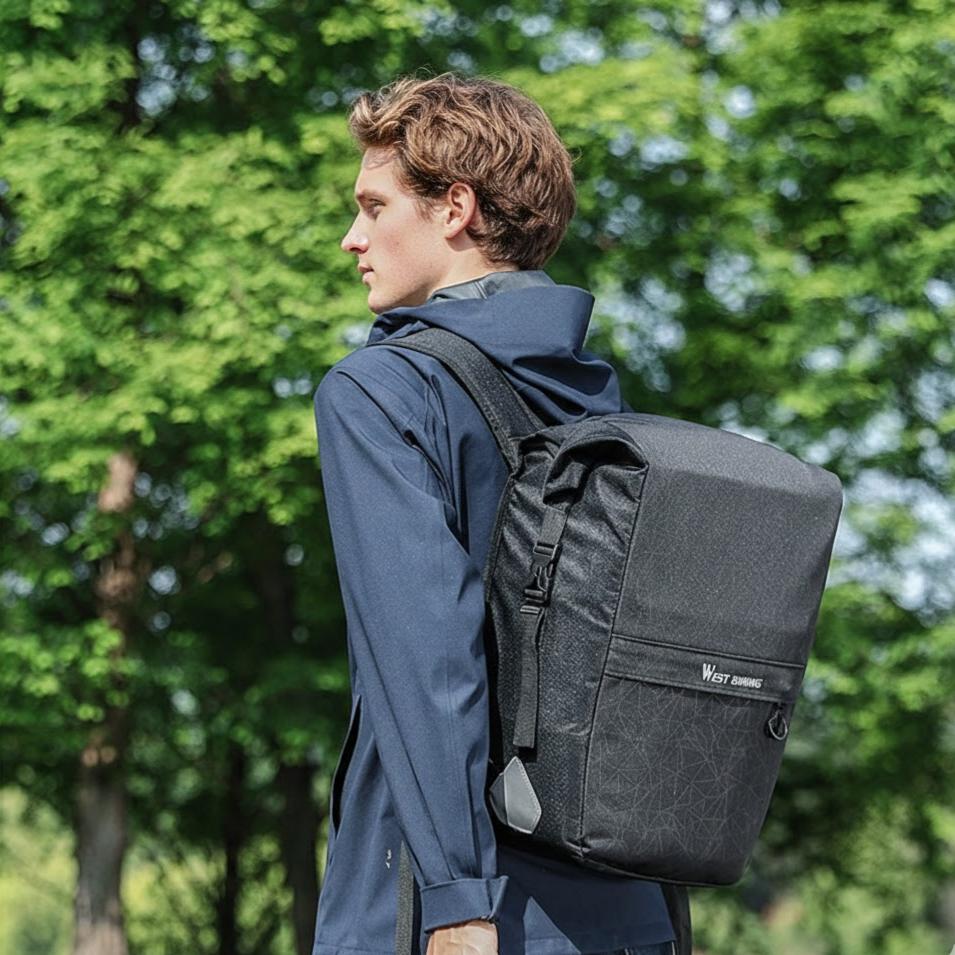 2-in-1 Waterproof Convertible Bike Pannier Backpack