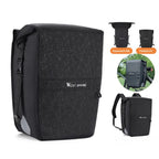 2-in-1 Waterproof Convertible Bike Pannier Backpack