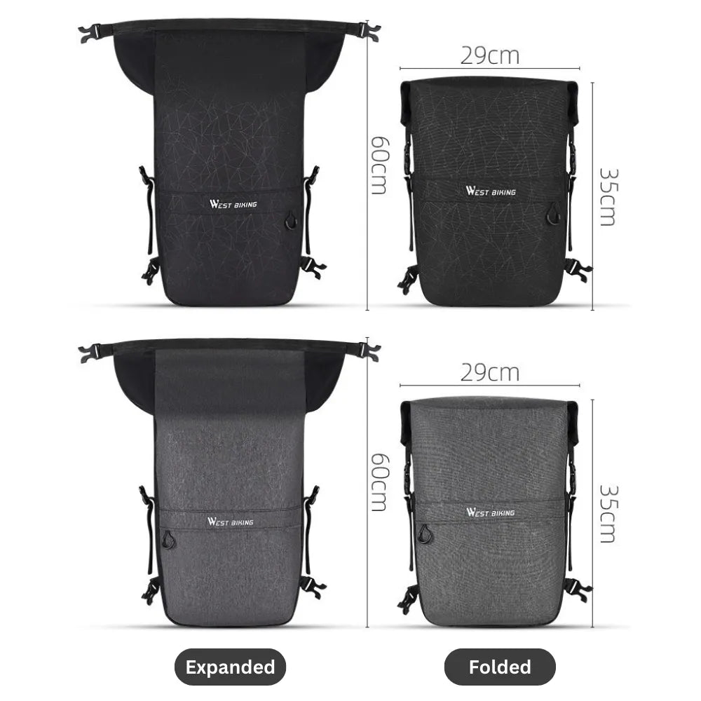 2-in-1 Waterproof Convertible Bike Pannier Backpack