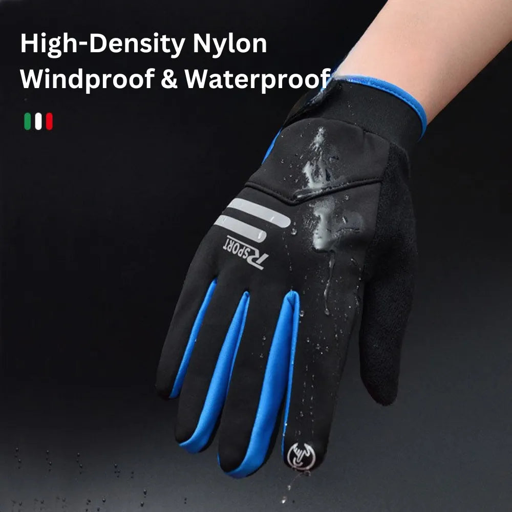Winter Thermal Cycling Bike Gloves Waterproof Shockproof Touchscreen