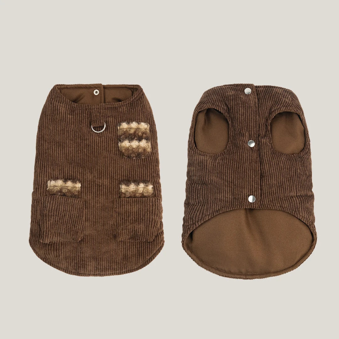 Brown Corduroy Dog Vest