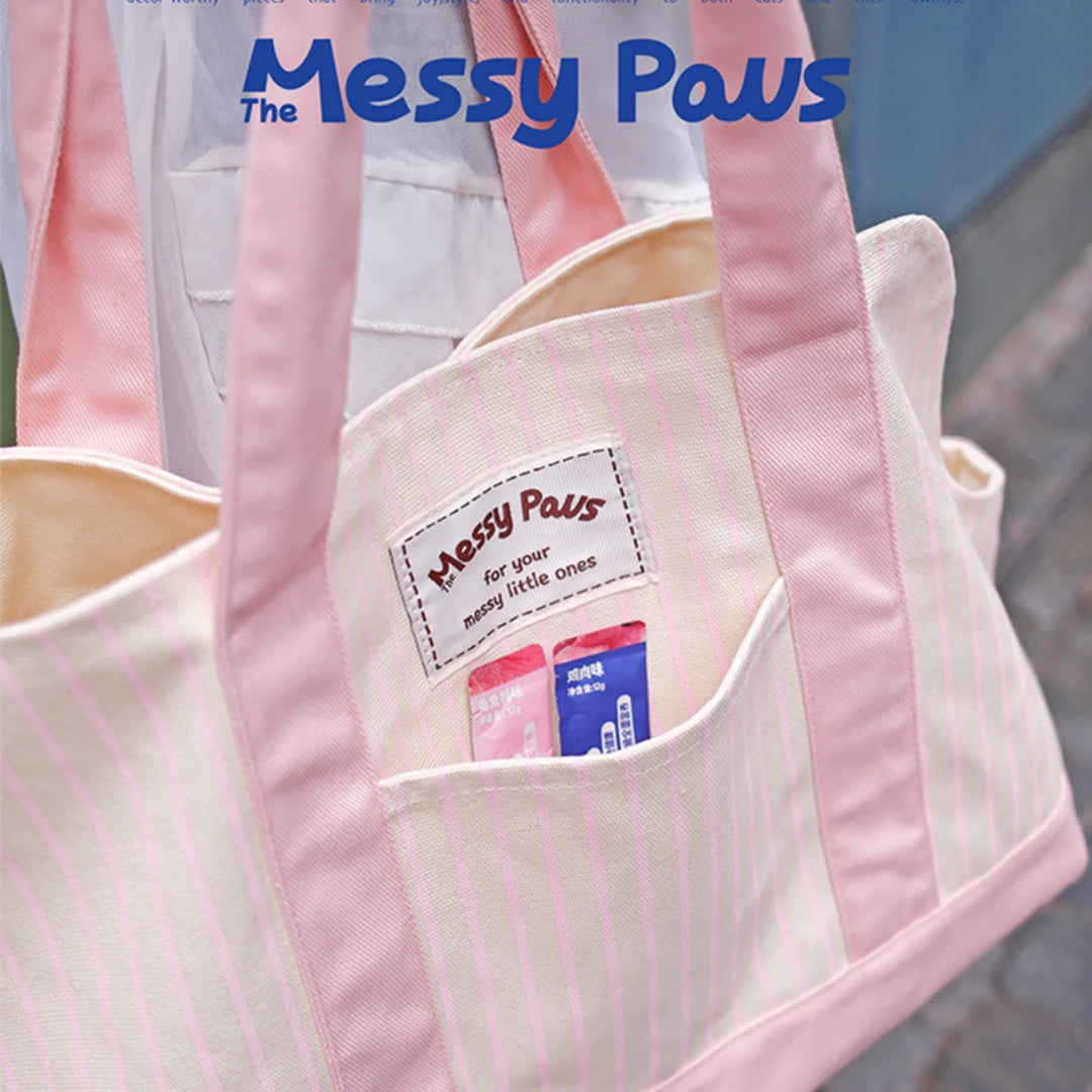 Everyday Stripe Canvas Pet Tote Carrier