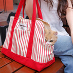 Everyday Stripe Canvas Pet Tote Carrier