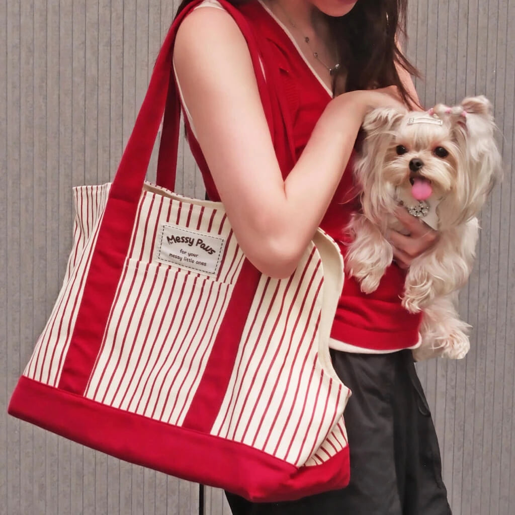 Everyday Stripe Canvas Pet Tote Carrier