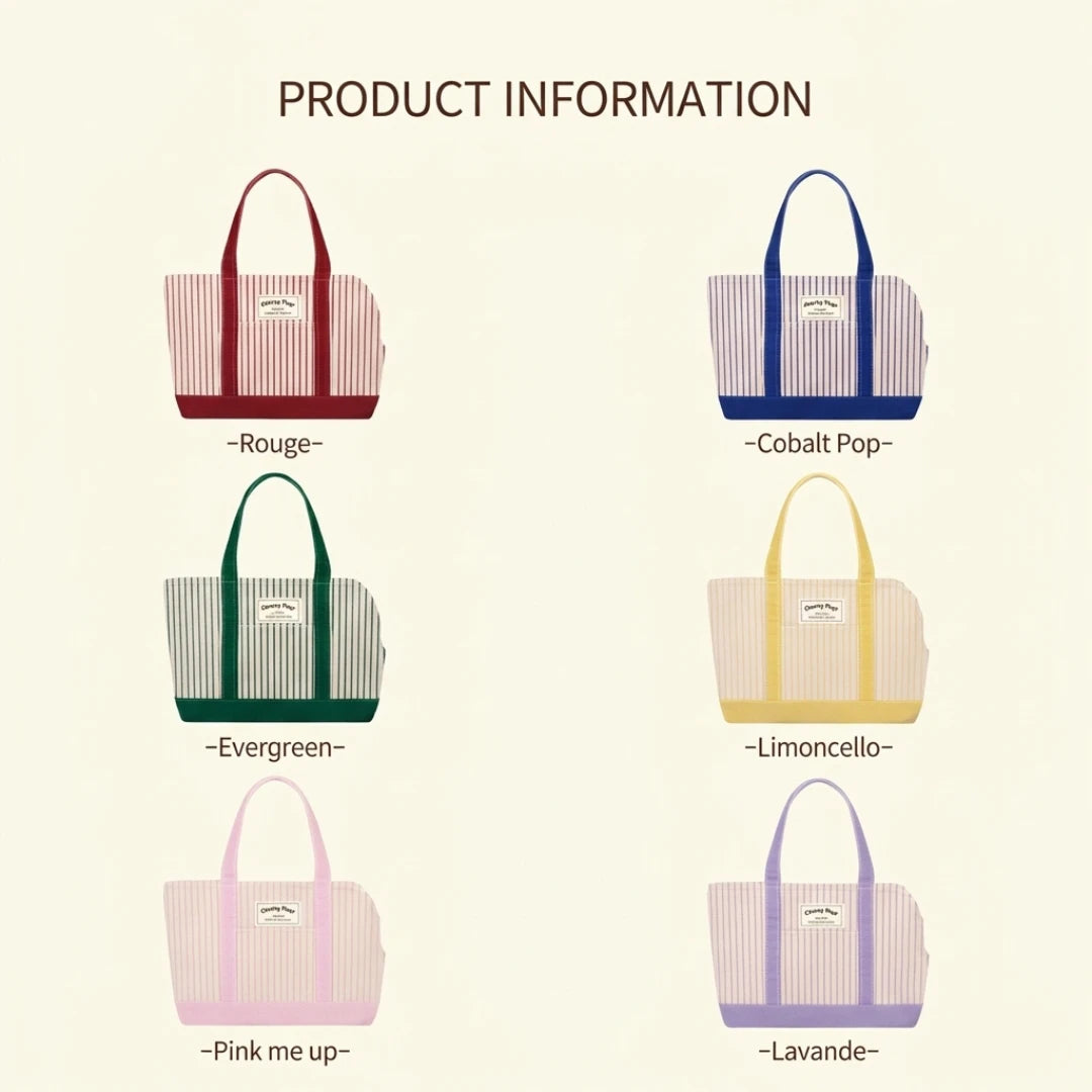 Everyday Stripe Canvas Pet Tote Carrier