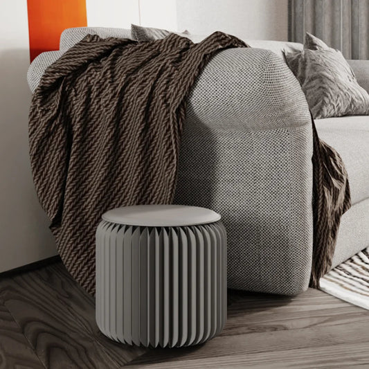Space-Saving Grey Stool