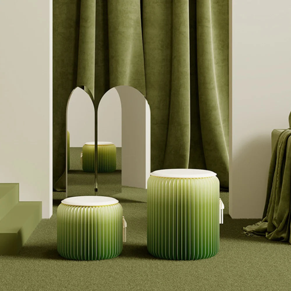 Eco Paper Folding Stool - Green/ White Gradient