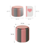 Eco Paper Folding Stool - Grey / Pink