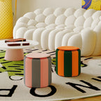 Eco Paper Folding Stool - Orange / Green