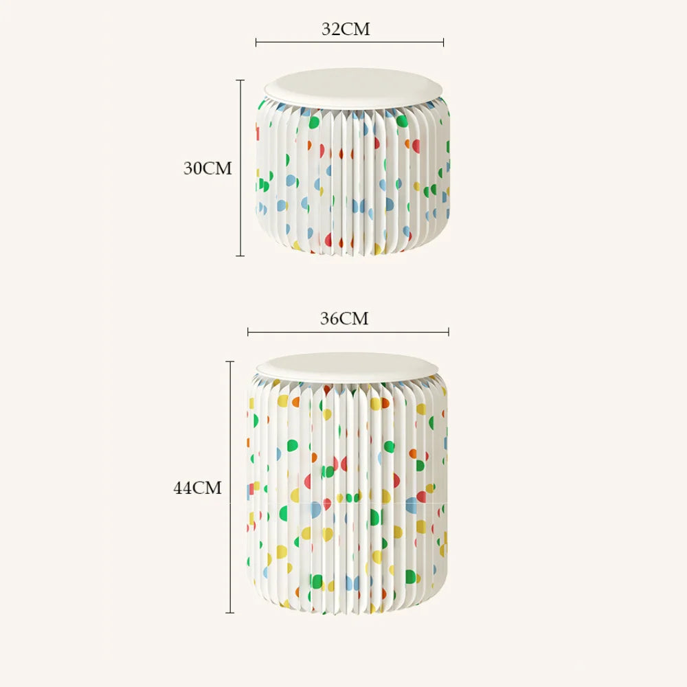 Eco Paper Folding Stool - Polka Dot