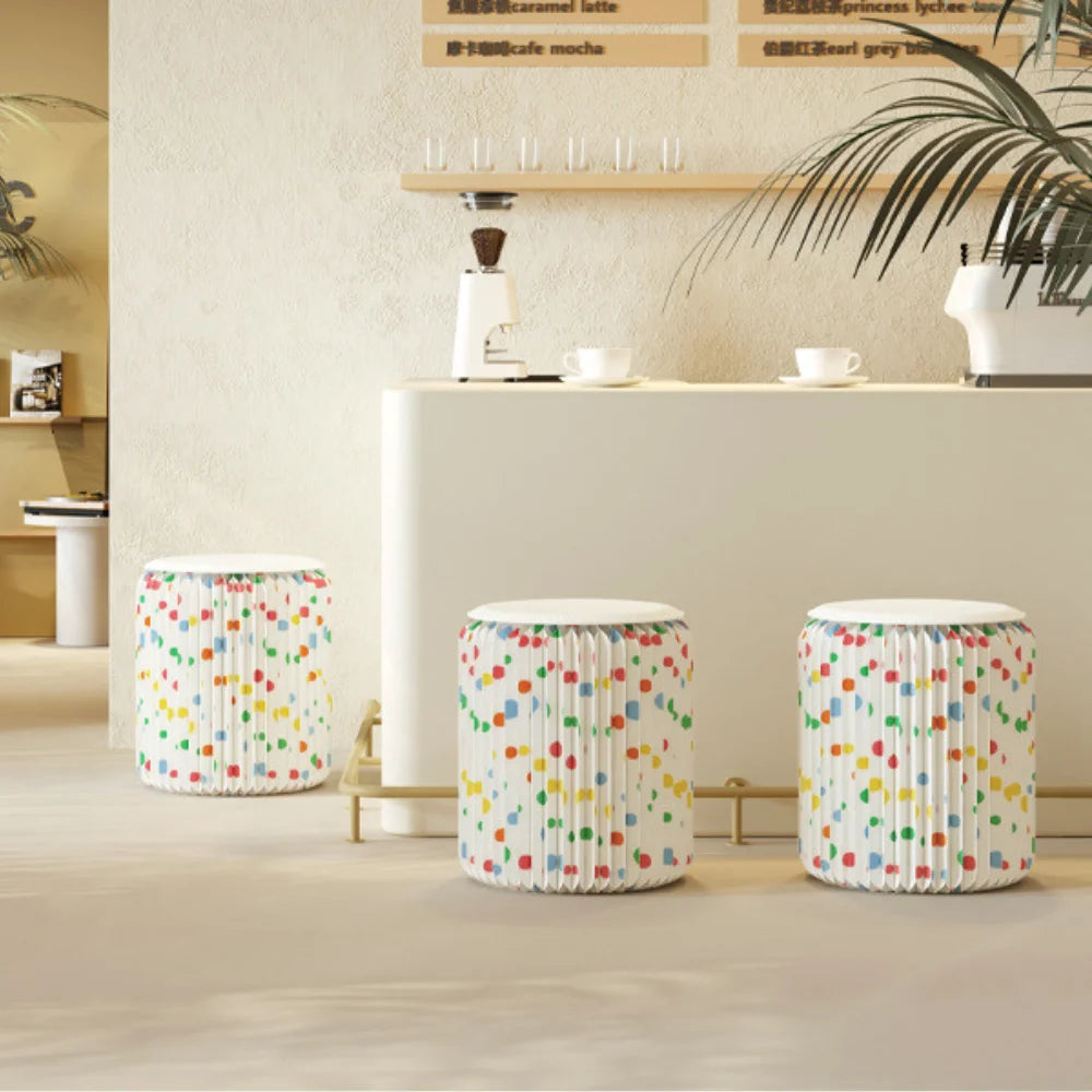 Eco Paper Folding Stool - Polka Dot