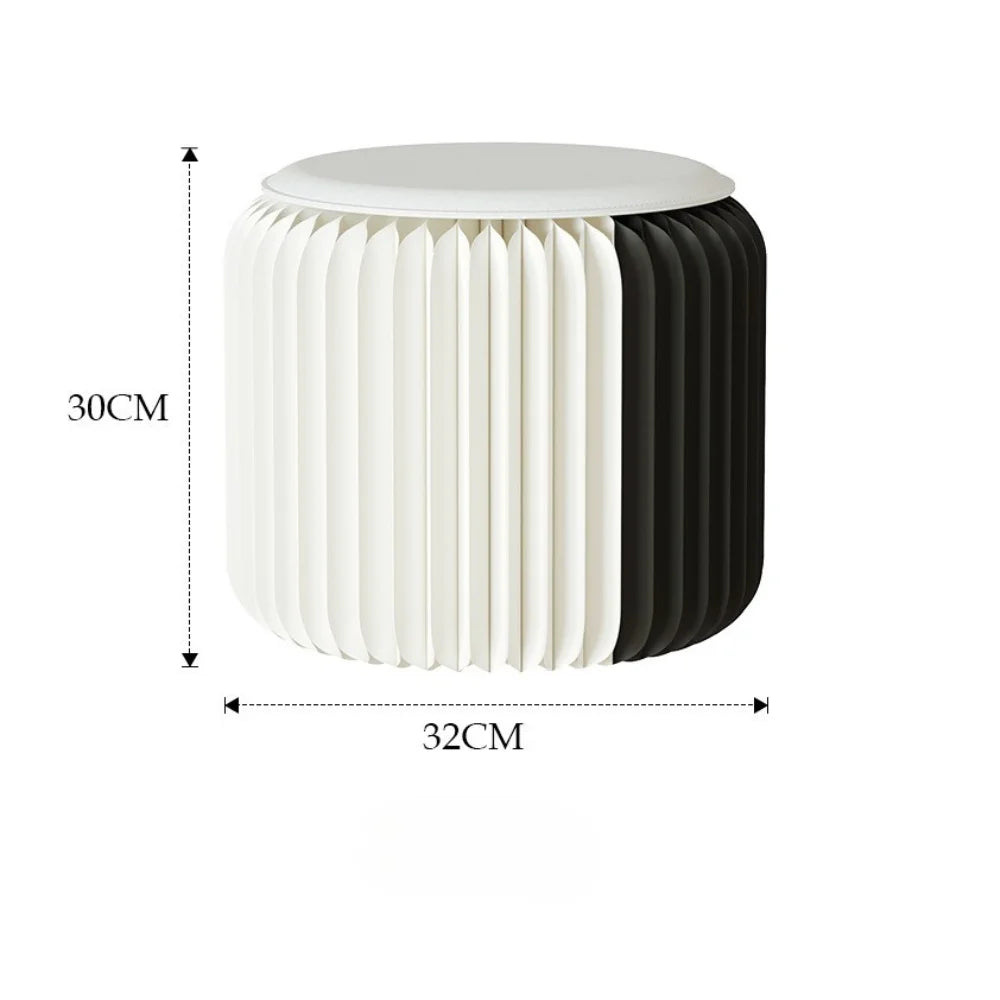 Eco Paper Folding Stool - Black / White