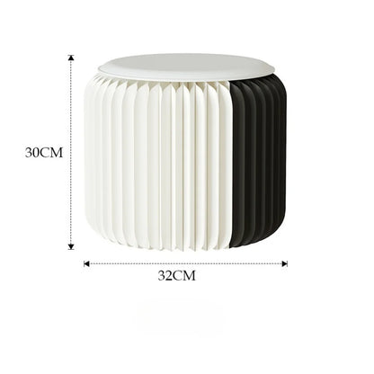 Black-White Vanity Stool