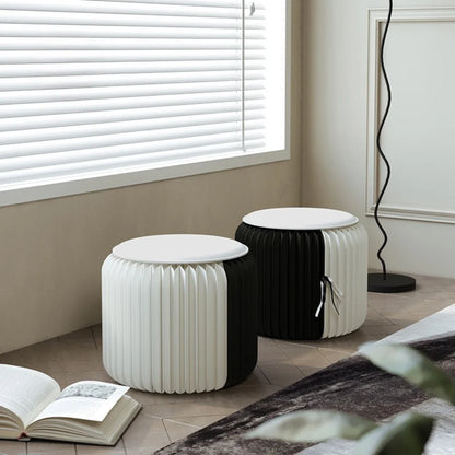 Black-White Vanity Stool