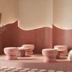 Eco Paper Folding Stool - Pink Lotus