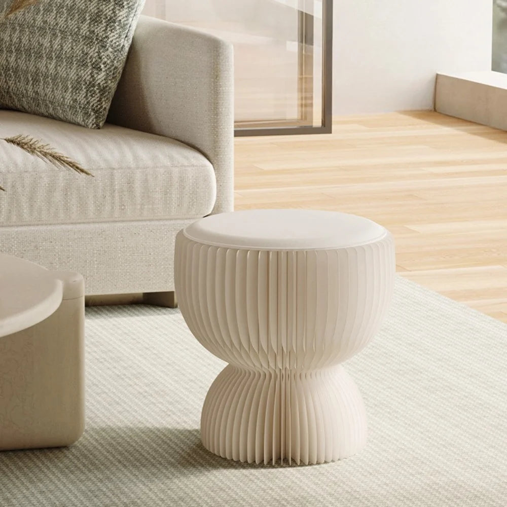 Eco Paper Folding Stool - White Lotus