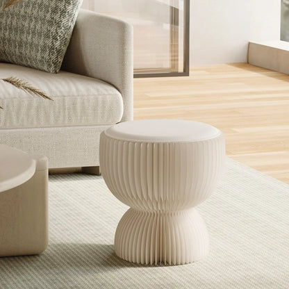 White Lotus Piano Stool