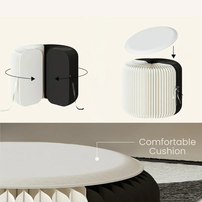 Black-White Vanity Stool