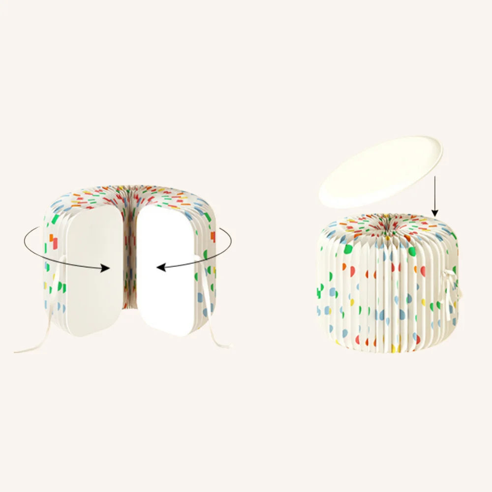 Eco Paper Folding Stool - Polka Dot