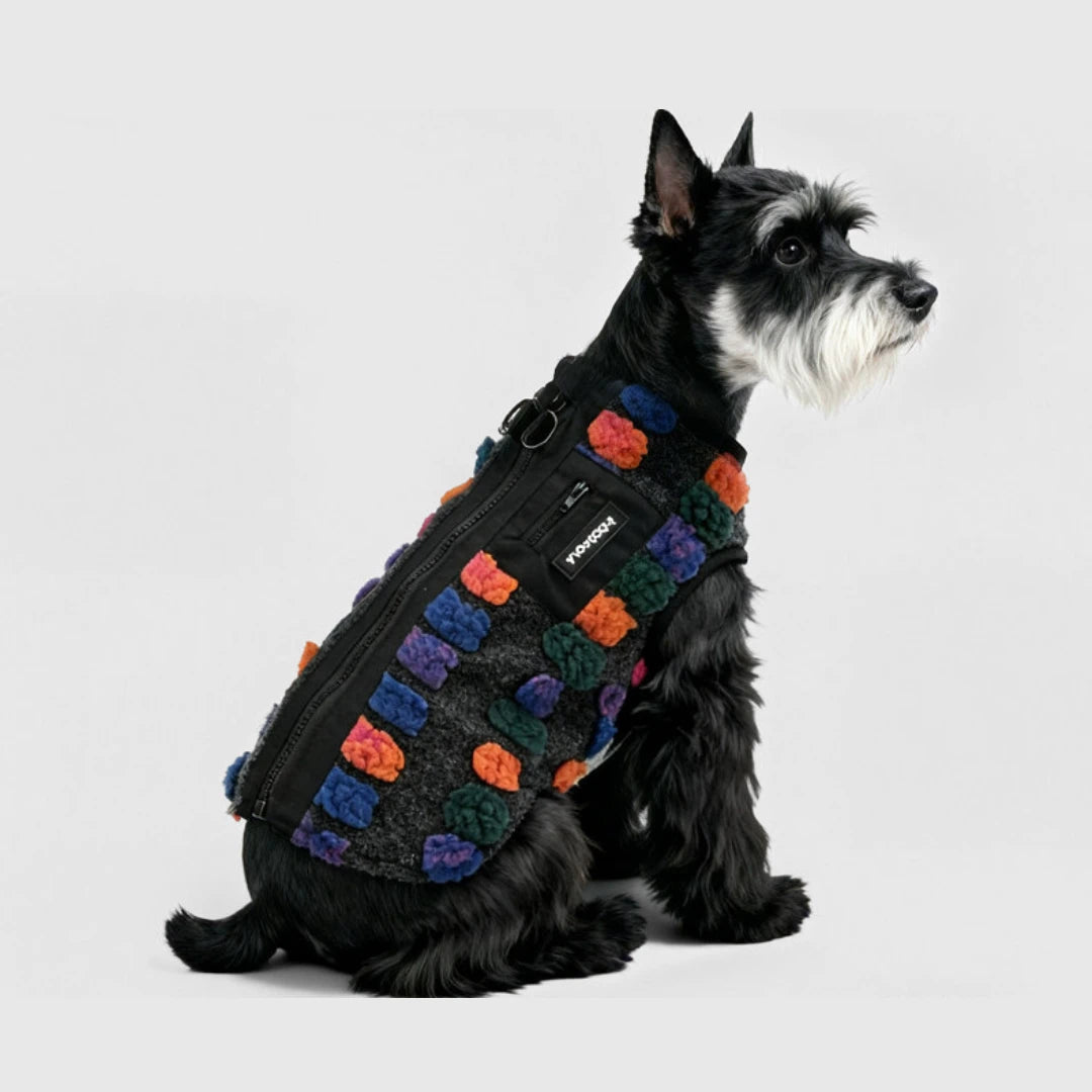 Color Dot Fleece Vest