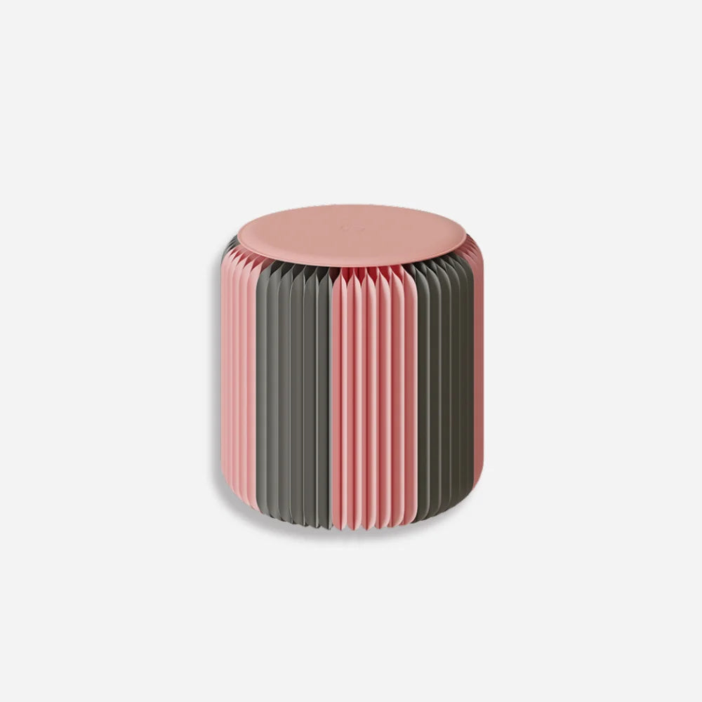 Eco Paper Folding Stool - Grey / Pink
