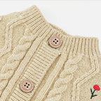 Floral Cable Knit Sweater