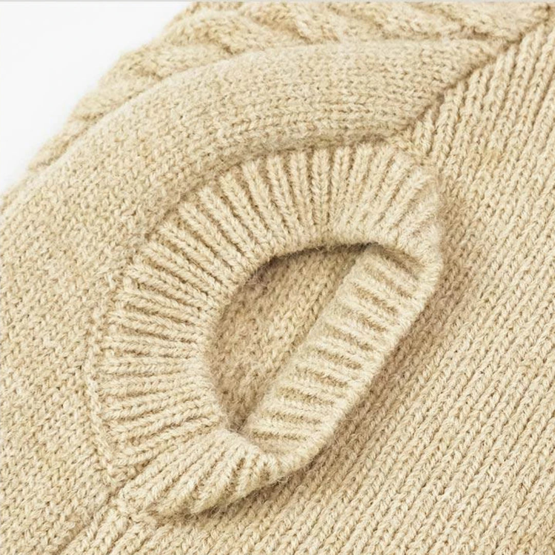 Floral Cable Knit Sweater