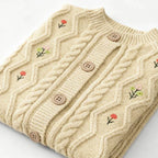 Floral Cable Knit Sweater