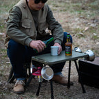 Folding Camp Side Table-Adjustable Height