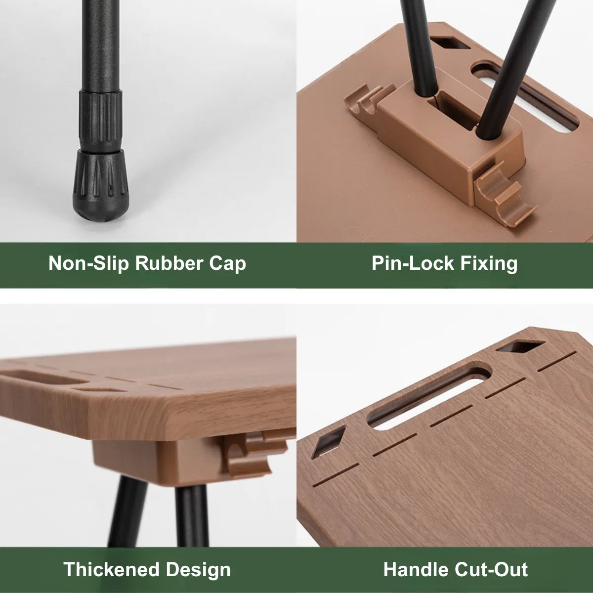 Folding Camp Side Table-Adjustable Height