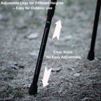 Folding Camp Side Table-Adjustable Height