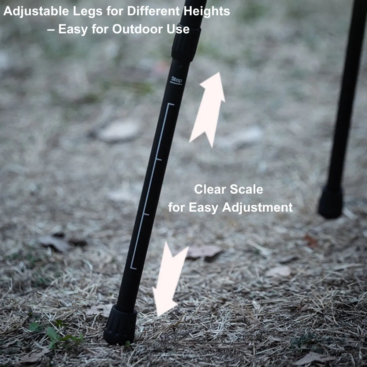 Folding Camp Side Table-Adjustable Height