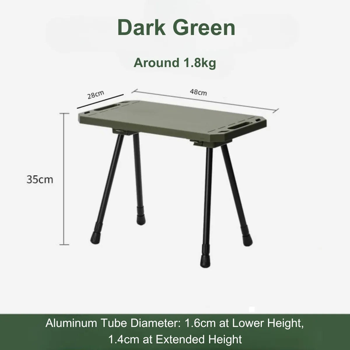 Folding Camp Side Table-Adjustable Height