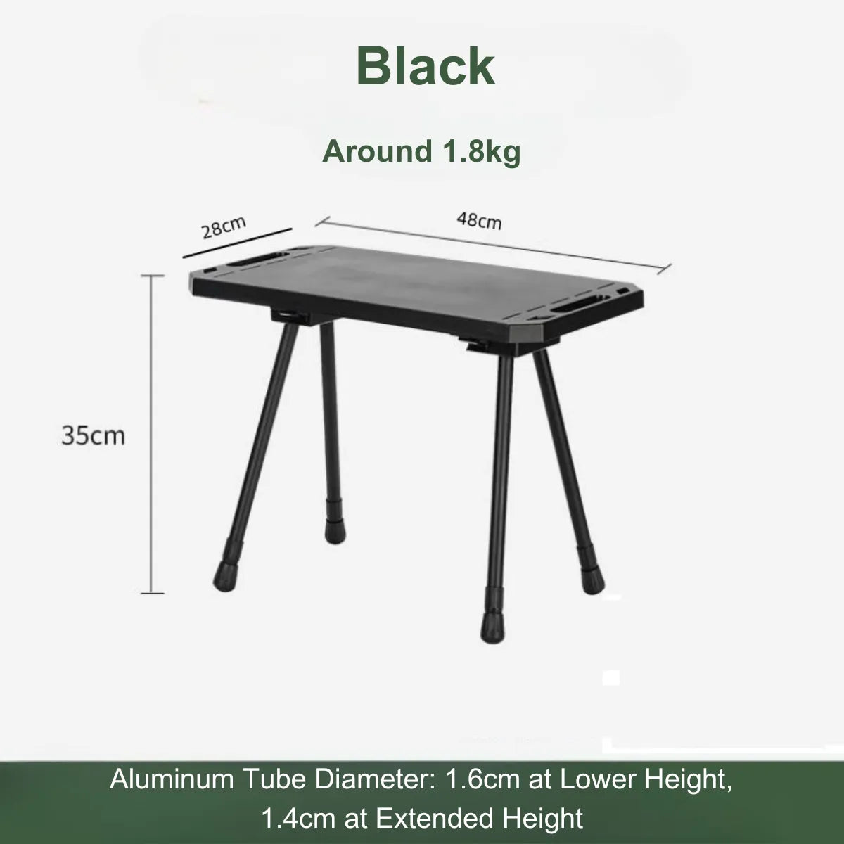 Folding Camp Side Table-Adjustable Height