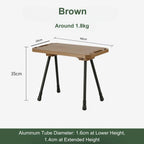 Folding Camp Side Table-Adjustable Height