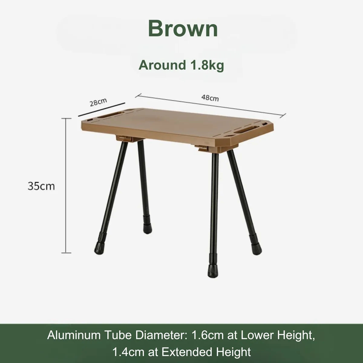 Folding Camp Side Table-Adjustable Height