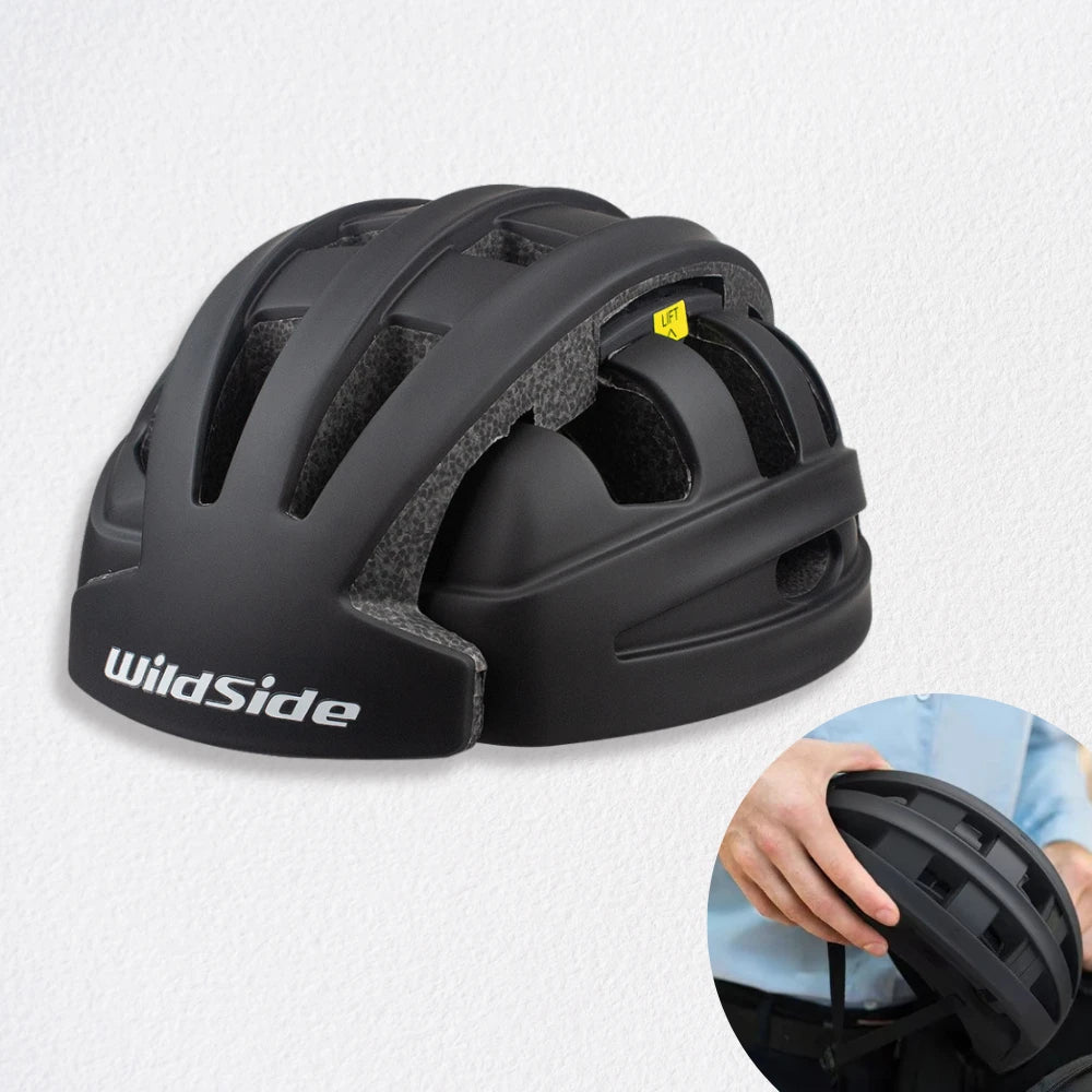 Foldable Safety Bike Helmet Portable Lightweight With LED Rear Light