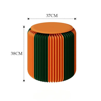 Orange-Green Collapsible Stool