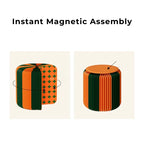 Eco Paper Folding Stool - Orange / Green