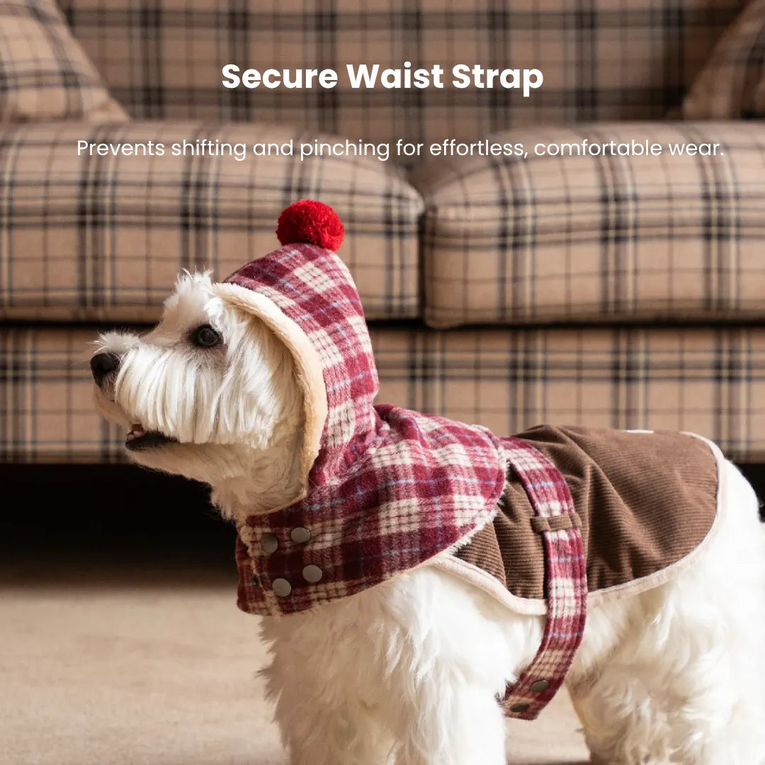Mulled Berry Plaid Dog Jacket