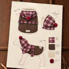 Mulled Berry Plaid Dog Jacket